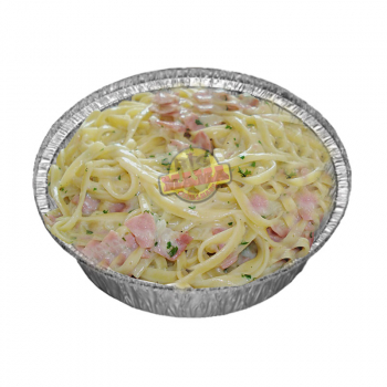 96. Spaghetti Alla Panna mit Schinken & Sahnesauce