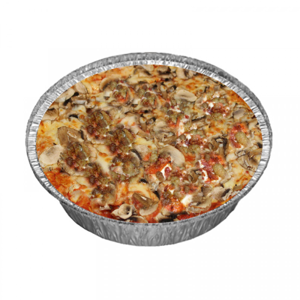 112. Spaghetti al Funghi mit Hackfleisch, Pilze,Tomatensahnesauce Käse überbacken