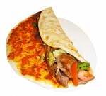 80. Türkische Pizza Lahmacun mit Salat & Soße